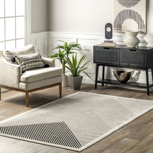 Wade Logan® Ameir Geometric Gray Area Rug & Reviews Wayfair
